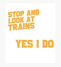 Train Stop and Stare Photographic Print