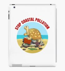 Stop Coastial Pollution Ecology Emblem iPad Case/Skin