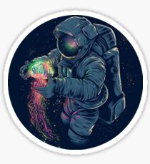 Astronaut and the Jellyfish Sticker