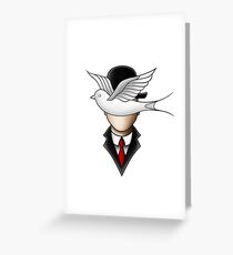 man in a bowler hat Greeting Card