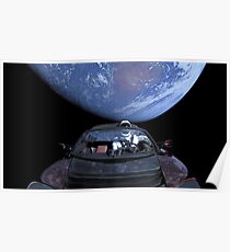 SpaceX's Starman verlässt die Erde Poster
