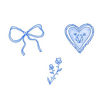 Artwork thumbnail, cute floral sticker pack by hafsaimran