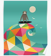 Surft auf Poster