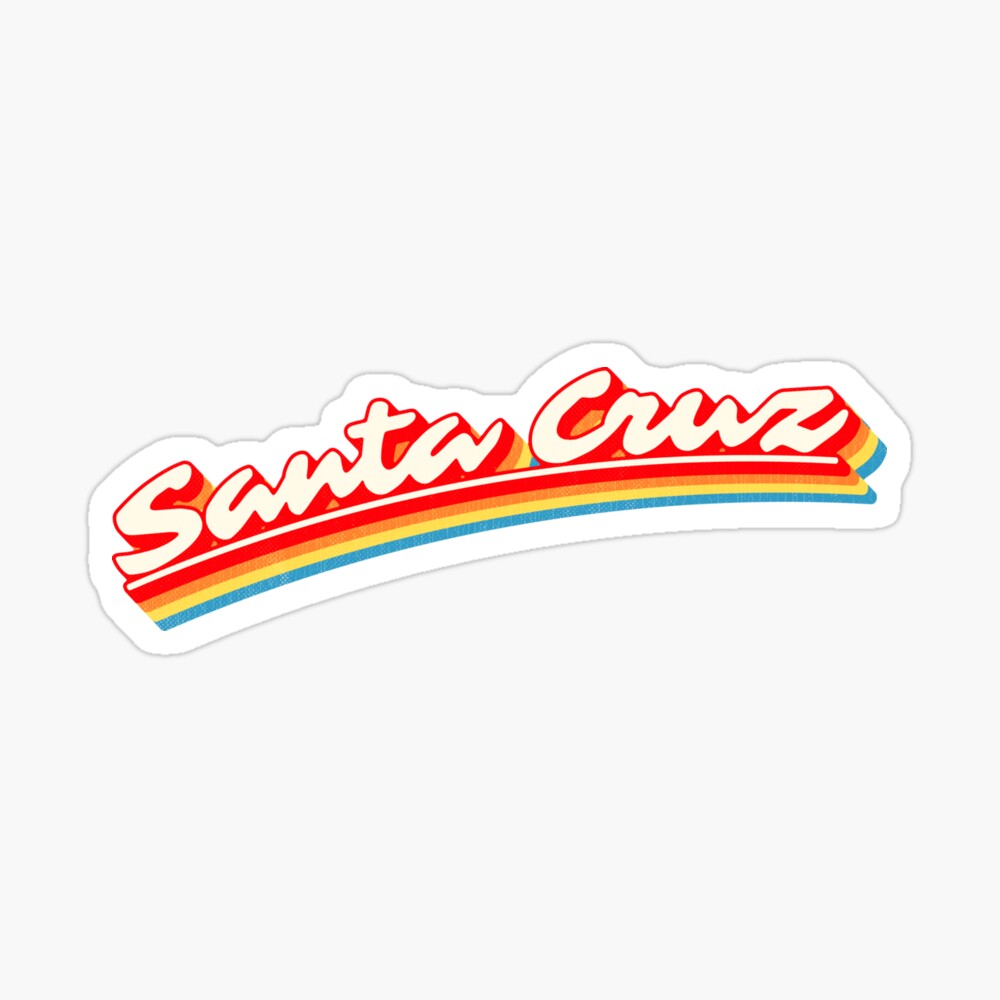 Santa Cruz, CA | Retro Rainbow Variant Sticker