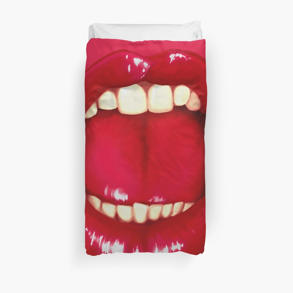 Shouting Mouth Duvet Cover