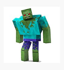Minecraft Zombie Horror Videogame Photographic Print