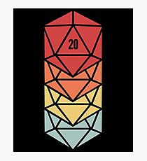 Retro d20 | Roleplaying Board Game Dice Photographic Print