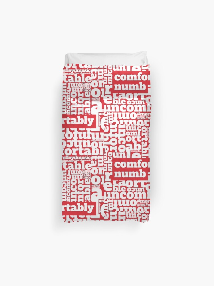 Pink Floyd Comfortably Numb Red White Duvet Cover By Under