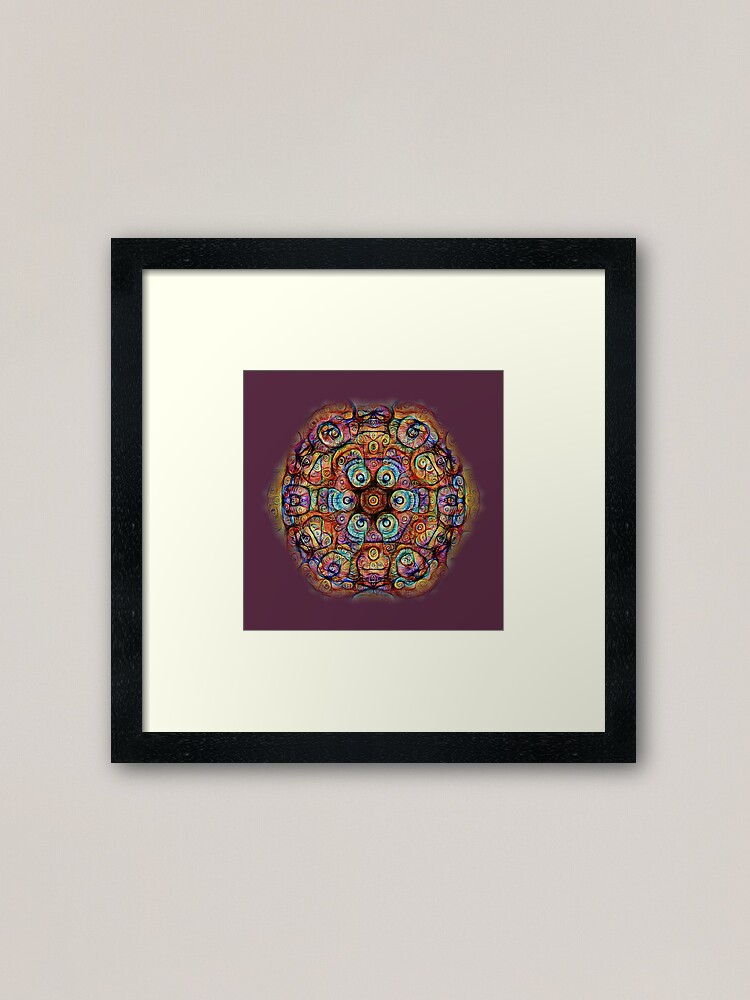 Alternate view of #DeepDreamed Amulet Framed Art Print
