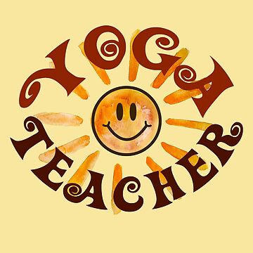 Artwork thumbnail, Yoga Teacher Happy Face Sunshine Gift by heartsake