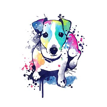 Artwork thumbnail, Watercolor Jack russell terrier by NemiMakeit