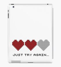 8bit Hearts - Just try again iPad Case/Skin