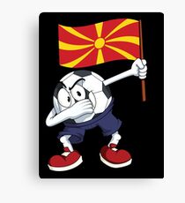 Macedonia Dabbing Soccer Ball Canvas Print