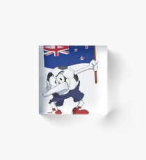 Bloque acrílico New Zealand Dabbing Soccer Ball