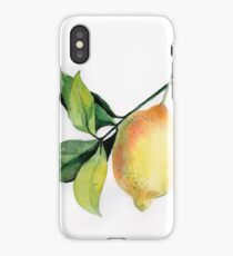 Branch of lemons with leaves iPhone Case