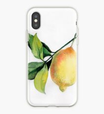 Branch of lemons with leaves iPhone Case