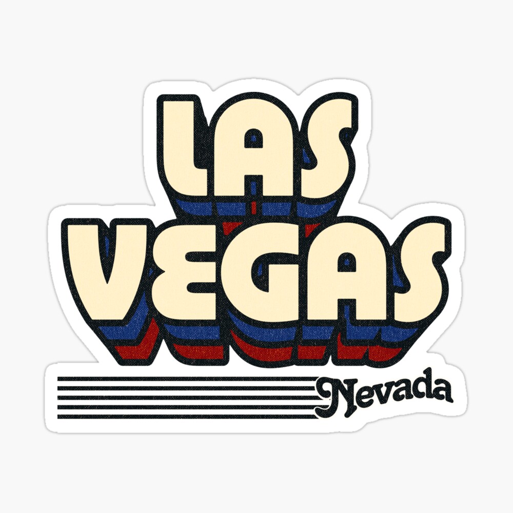 Las Vegas, Nevada | Retro Stripes Sticker