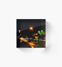 Street Crossing Light Painting Acrylic Block
