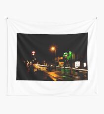 Street Crossing Light Painting Wall Tapestry
