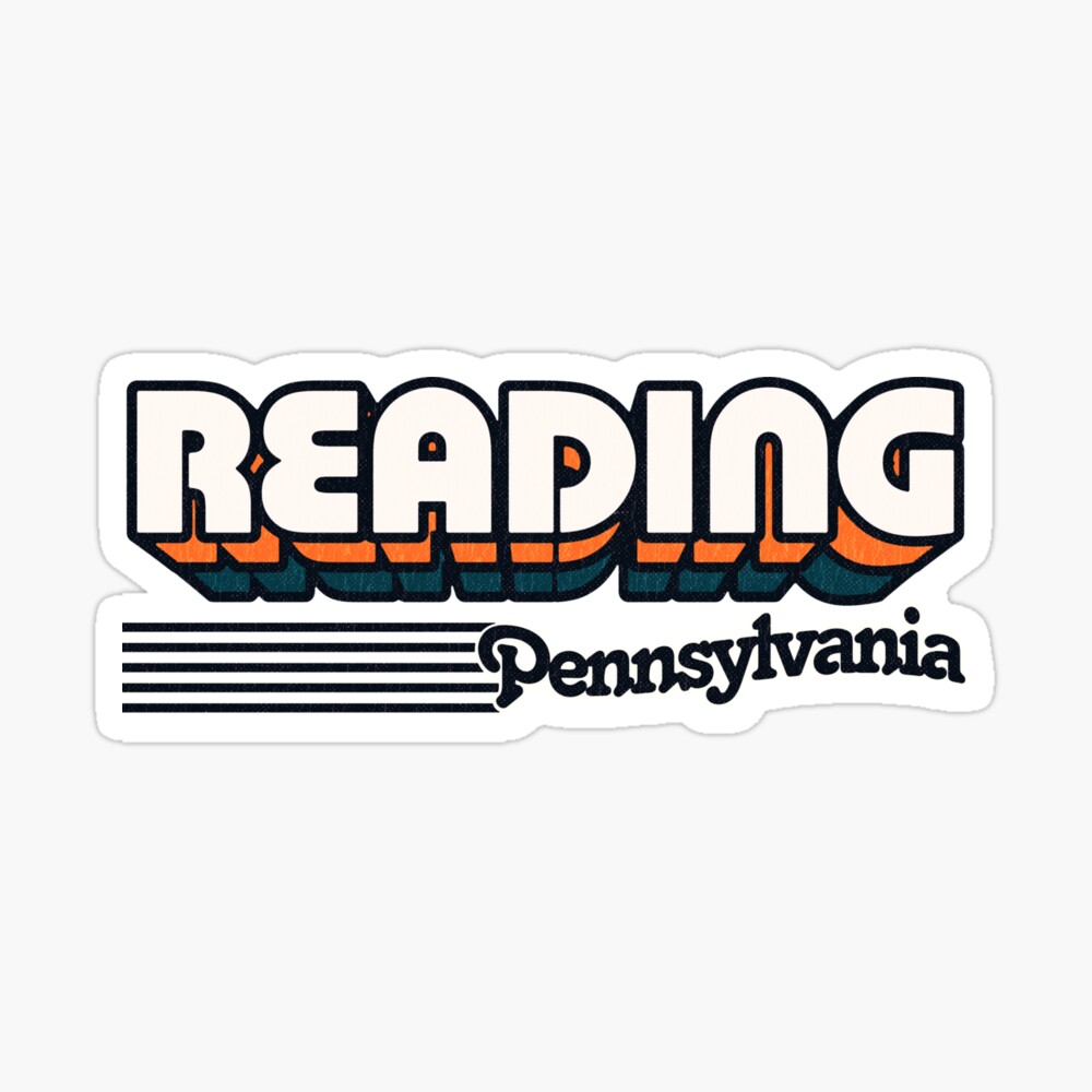 Reading, Pennsylvania | Retro Stripes Sticker