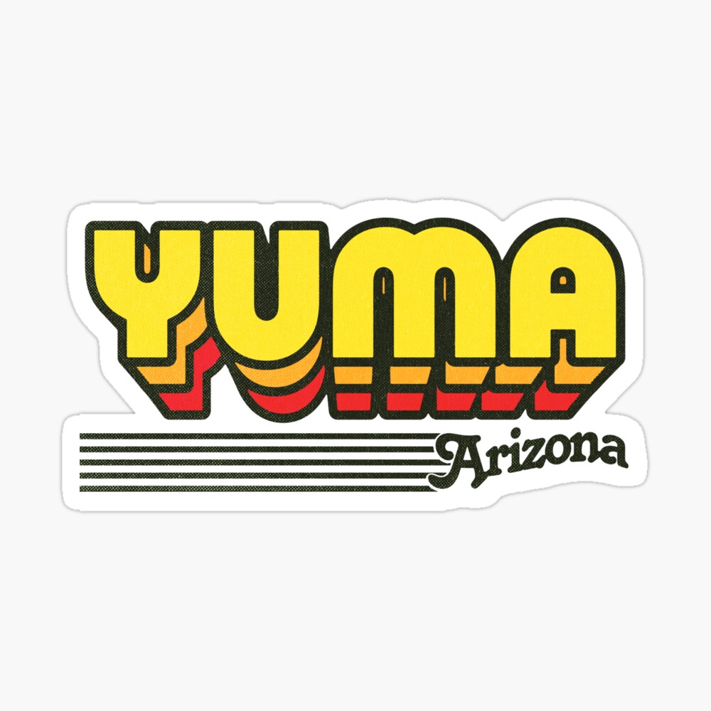 Yuma, Arizona | Retro Stripes Sticker