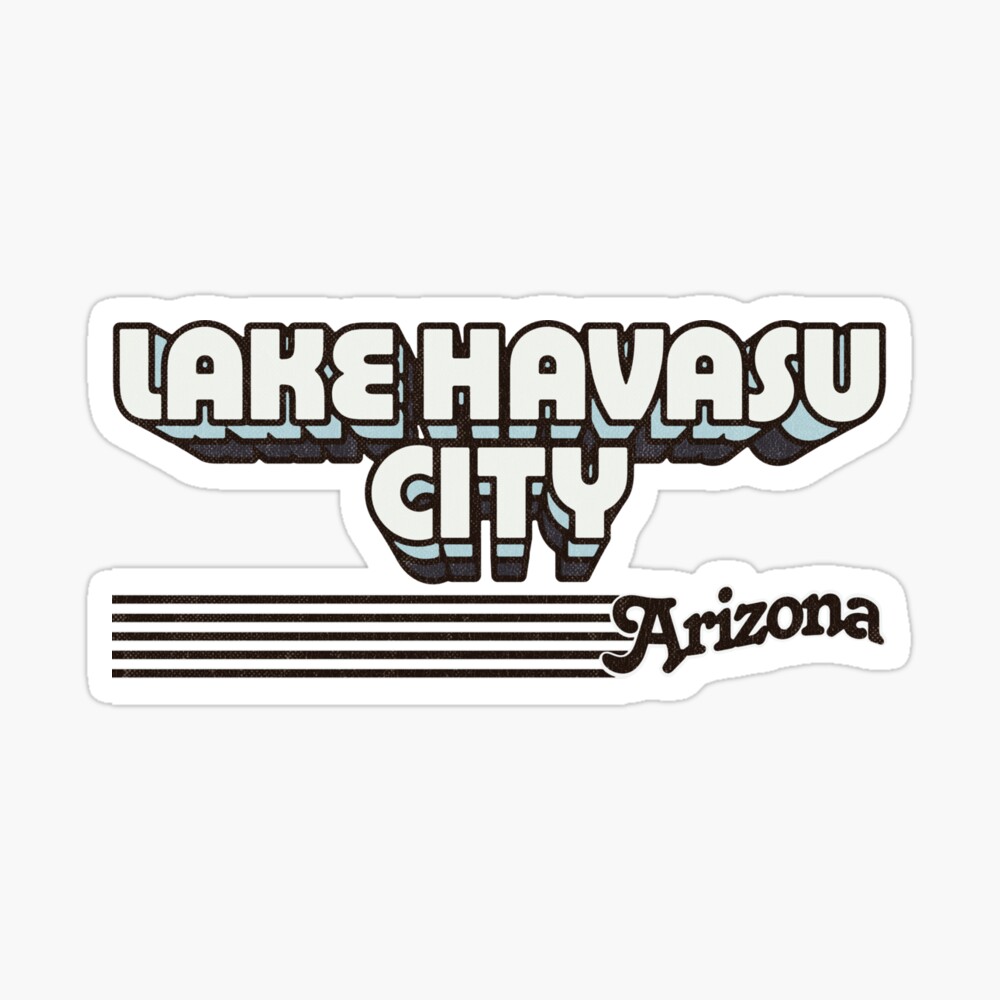 Lake Havasu City, Arizona | Retro Stripes Sticker