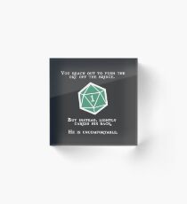 Natural 1 - Orc (White) Acrylic Block