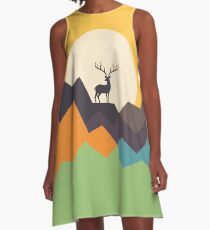 Hirsch A-Linien Kleid