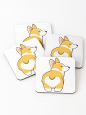 Corgi Herz Hintern Untersetzer