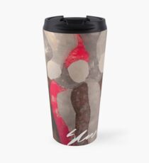 Women in Gray and Red Travel Mug