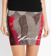 Women in Gray and Red Mini Skirt