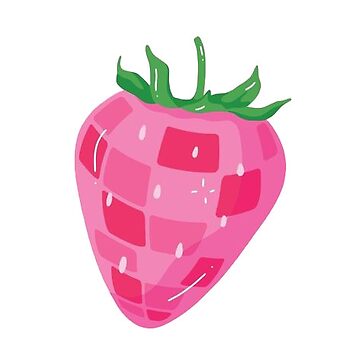 Disco Ball Strawberry Sticker for Sale by papierquarell