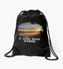 Allagash Maine St John River Sunrise Drawstring Bag