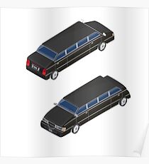 Isometric Transportation. Luxury Limousine Car. Isometric Car. Poster