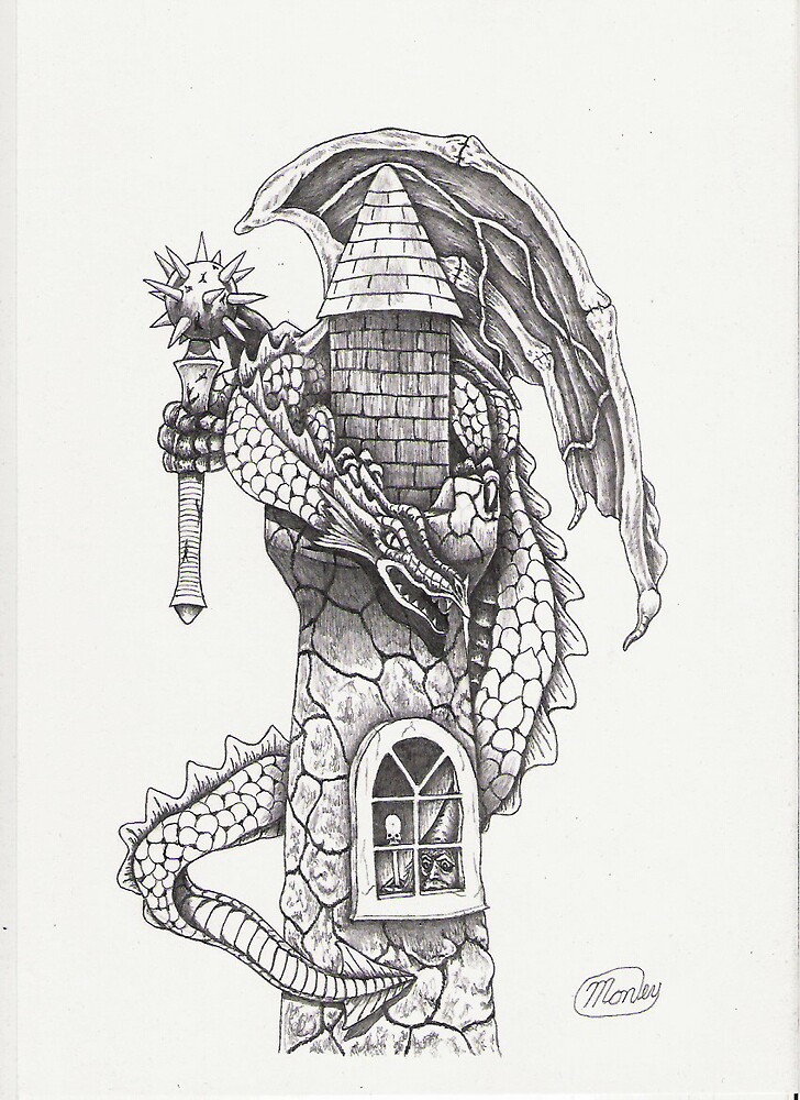 Castle Dragon By Mark Monley Redbubble