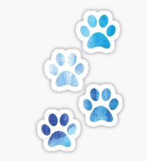 Pegatina Acuarela Paw Prints