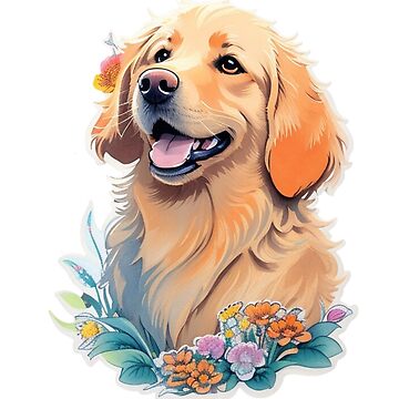 chiots mignons avec des fleurs