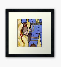 red ribbon Framed Print