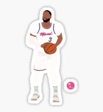 Dwayne Wade 'The R3turn' Miami Heat Minimalist Art // Phone cases, shirts, stickers and more Sticker