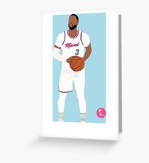 Dwayne Wade 'The R3turn' Miami Heat Minimalist Art // Phone cases, shirts, stickers and more Greeting Card