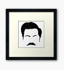 Ron Swanson Parks And Rec Framed Print
