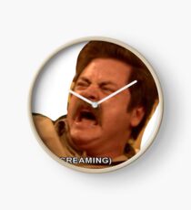 Ron Swanson Parks And Rec Angry Clock
