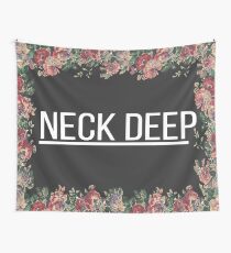 Neck Deep Floral Flag Wall Tapestry
