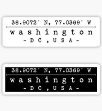 coordinates 1.5 - washington Sticker
