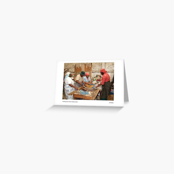 Finishing Touches, Maseru Tapestry, Lesotho Greeting Card