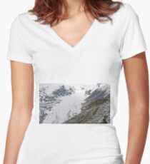 High up in the Alps Women's Fitted V-Neck T-Shirt