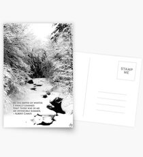 Stinson Brook - Camus Quote Print and Poster Postcards