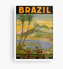 Brazil vintage travel poster Metal Print