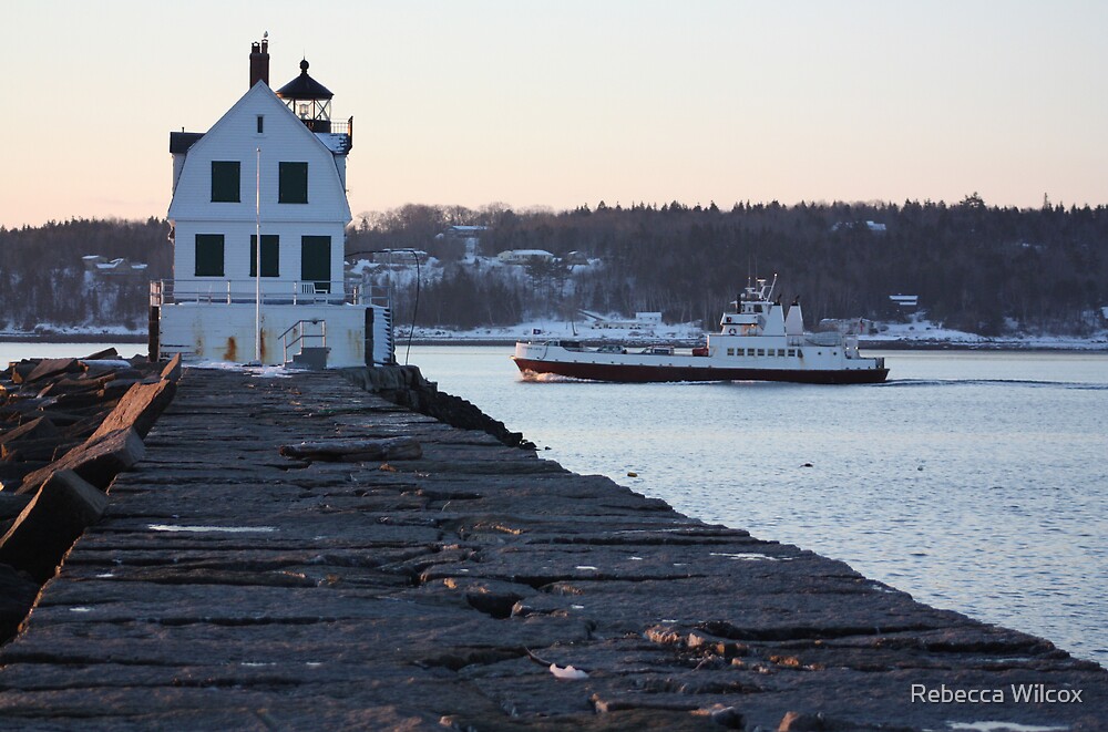 "Vinalhaven Maine Ferry" by Rebecca Brann Redbubble