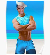 Sexy sailor in provocative outfit Poster